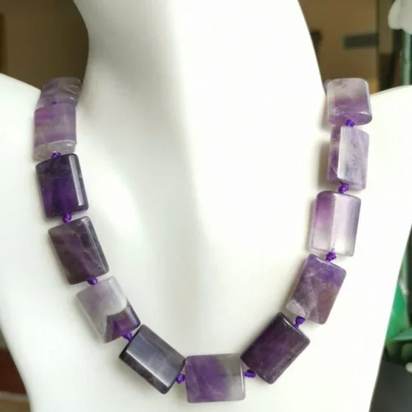 Raw amethyst Geometric necklace 19 Inches 🆕 - Picture 8 of 8